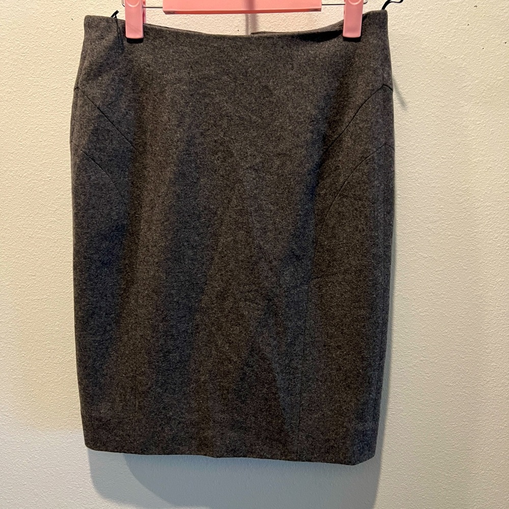 René Lezard Vintage 100% Wool Dark Gray/Black Lined Pencil Skirt - Size 32